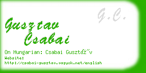 gusztav csabai business card